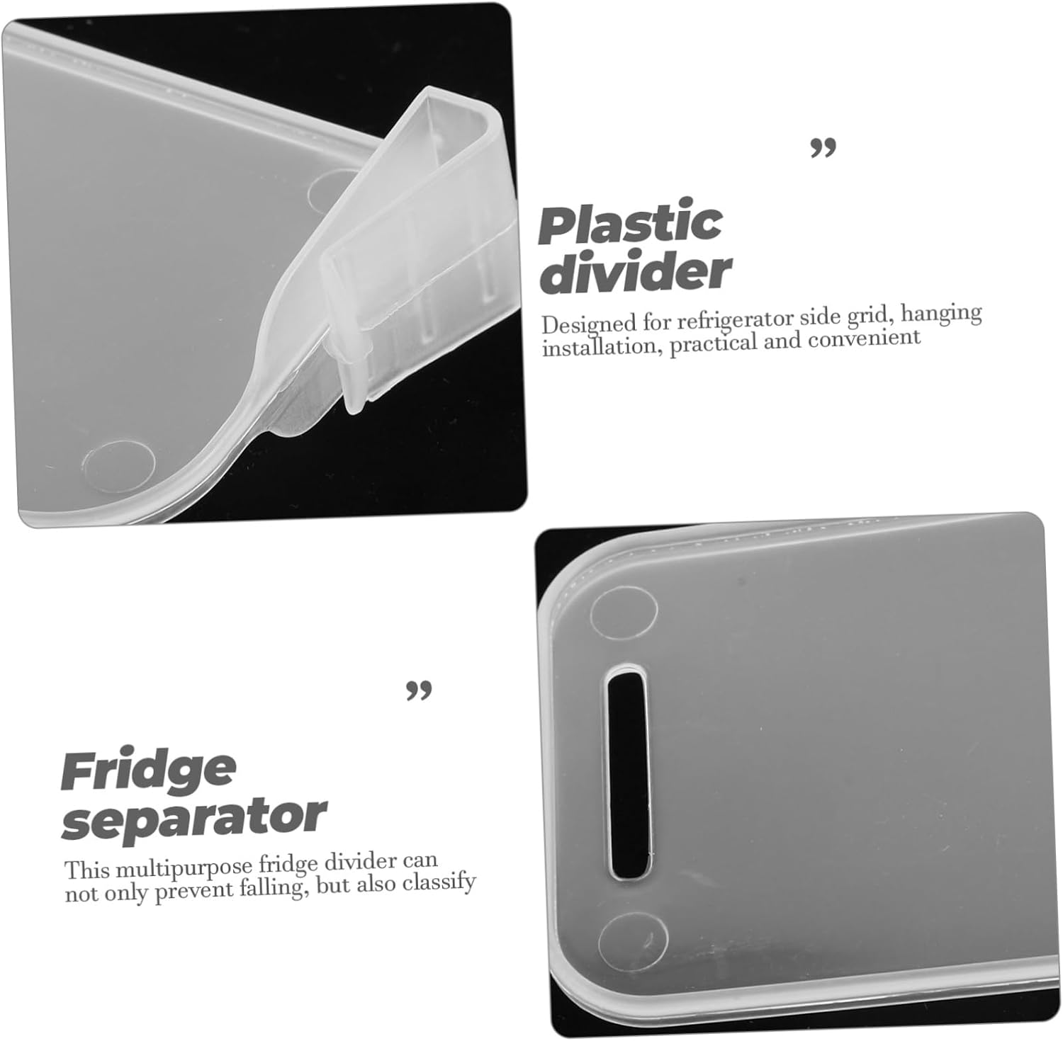 Angoily Convenient Fridge Dividers Plastic Replaceable Side Door Freezer Divider for Refrigerator Parts