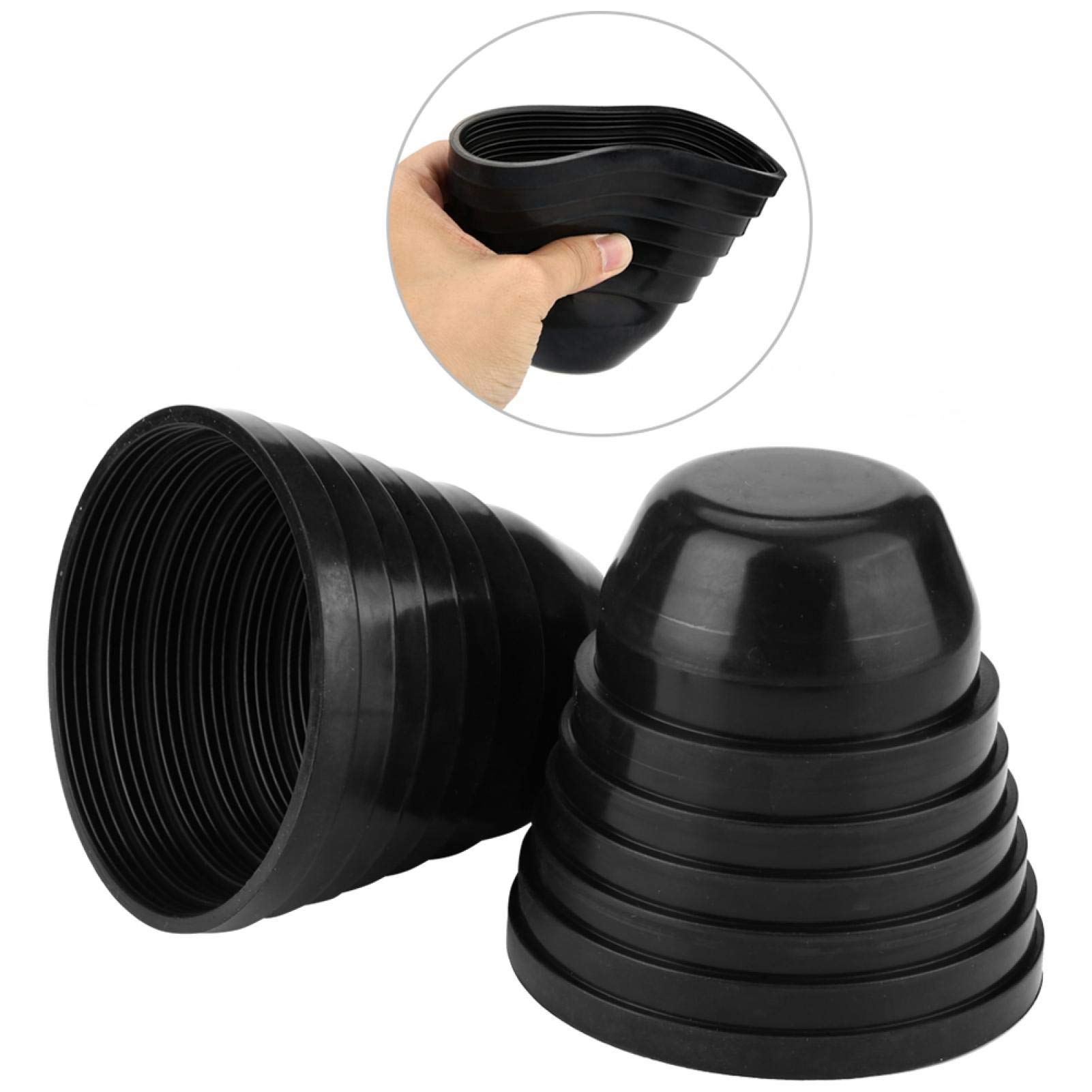 aqxreight Fundas para Faros LED de 95mm 2 Piezas Cubiertas de Caucho Impermeables y Antipolvo para Protección de Faros con Agujero Pretaladrado para Cableado