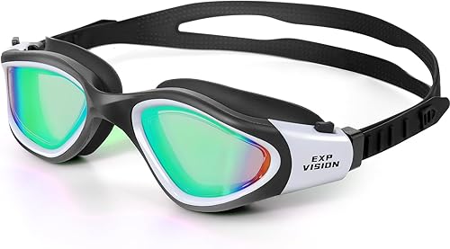 EXP VISION Gafas de natación para adultos, gafas de natación antivaho para mujeres y hombres, sin fugas, gafas de agua de triatlón
