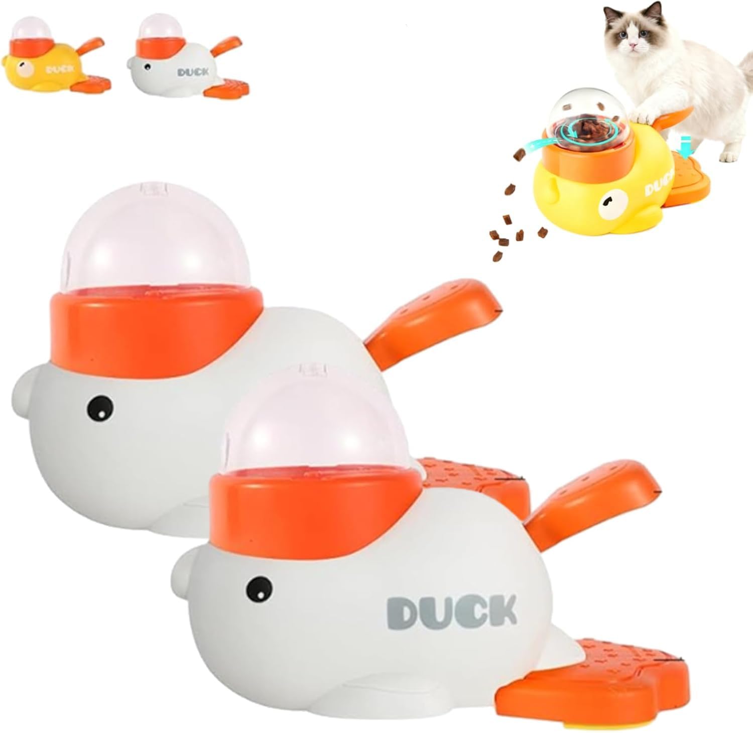 Mangeoire amusante for chat et jouet d'alimentation for chats et chiens blanc