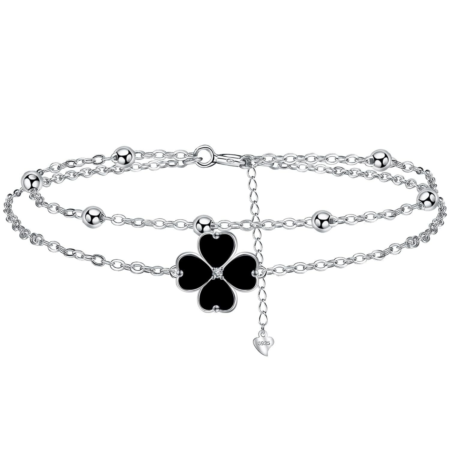 Yinsen Pulseras para Mujer Plata de Ley 925 para Mujer con 3A Circonia Cúbica Pulsera,Ajustable 17+4cm Pulseras,Regalos para Mujeres