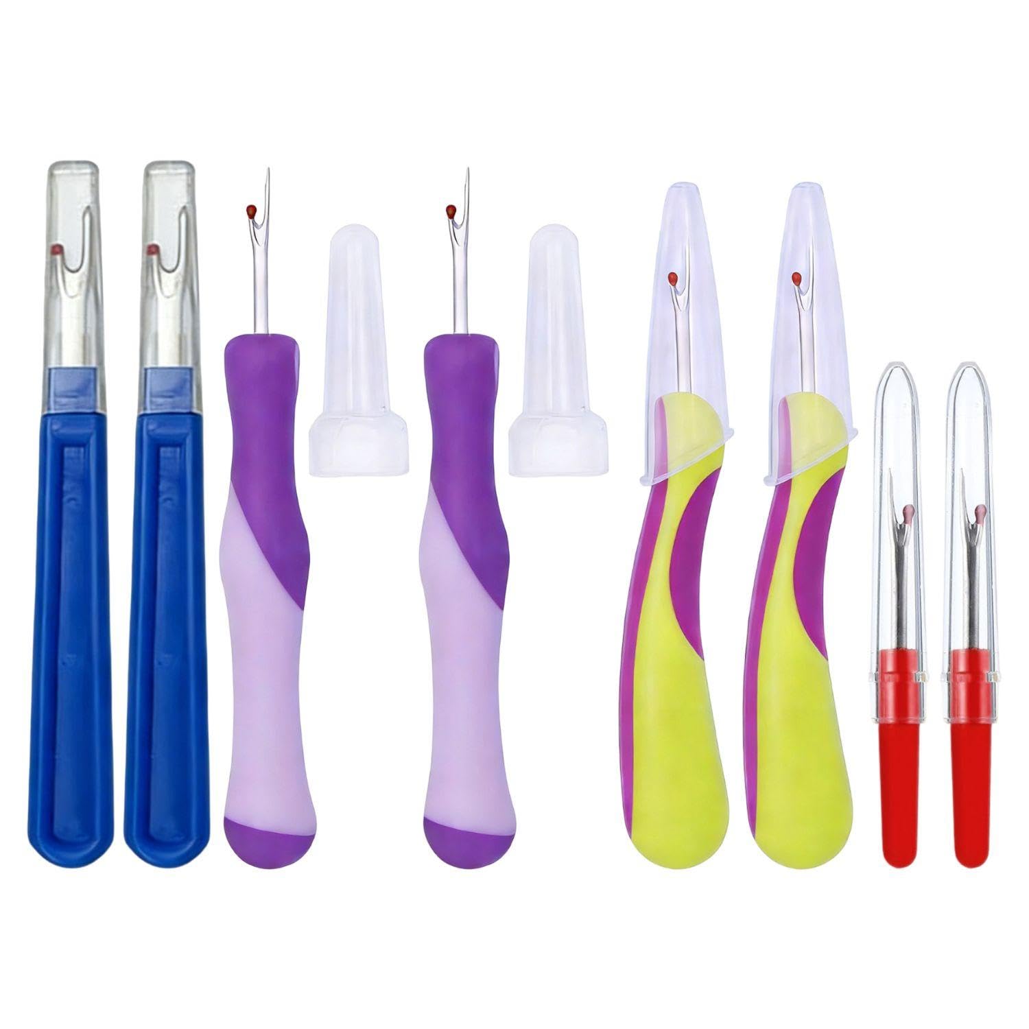 Eowvisn Purple 8 Seam Looseners, Sharp Stainless Steel Heads, Multi-Function Thread Removal Tools, Suitable For Manual Sewing.