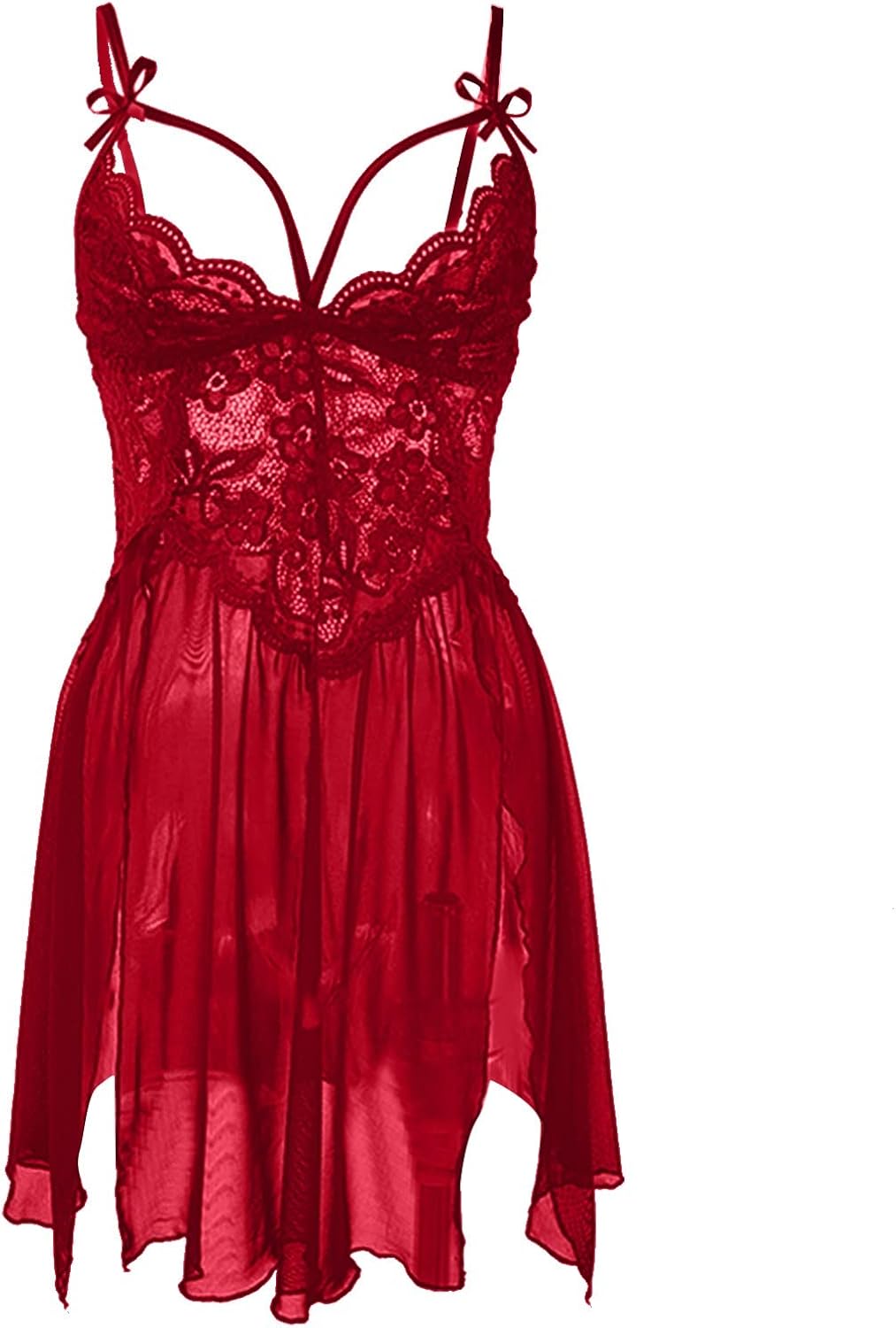 Miniatura 5 de RTRDE Lencería para mujer, sexy, traviesa, moderna, con encaje, sin varillas, camisón exótico, disfraces exóticos