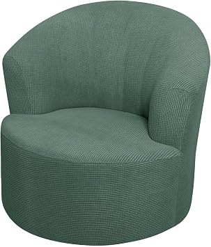 OWOW Stretch Swivel Barrel Chair Cover, Modern Swivel Accent Chair Slipcover, Barrel Armchairs Sofa Cover Club Chair Couch Cover for Hotel Dining Room Decorative