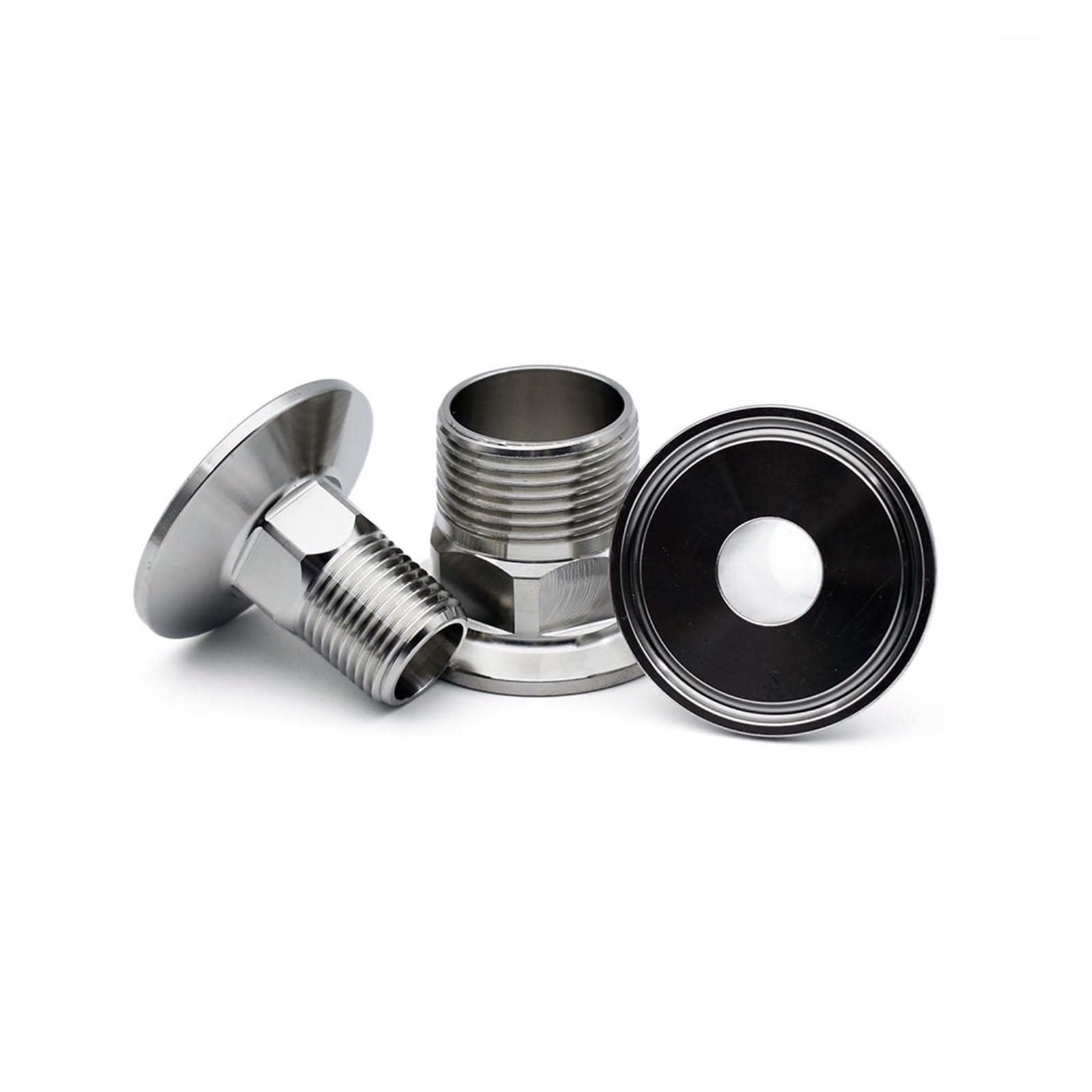 Łączniki rurowe ze stali nierdzewnej, Złączki rurowe 1/2" do 2" BSPT z gwintem zewnętrznym SS304/316 ze stali nierdzewnej sanitarnej zacisków Tri Clamp(Ss316,DN65 Ferrule 91)