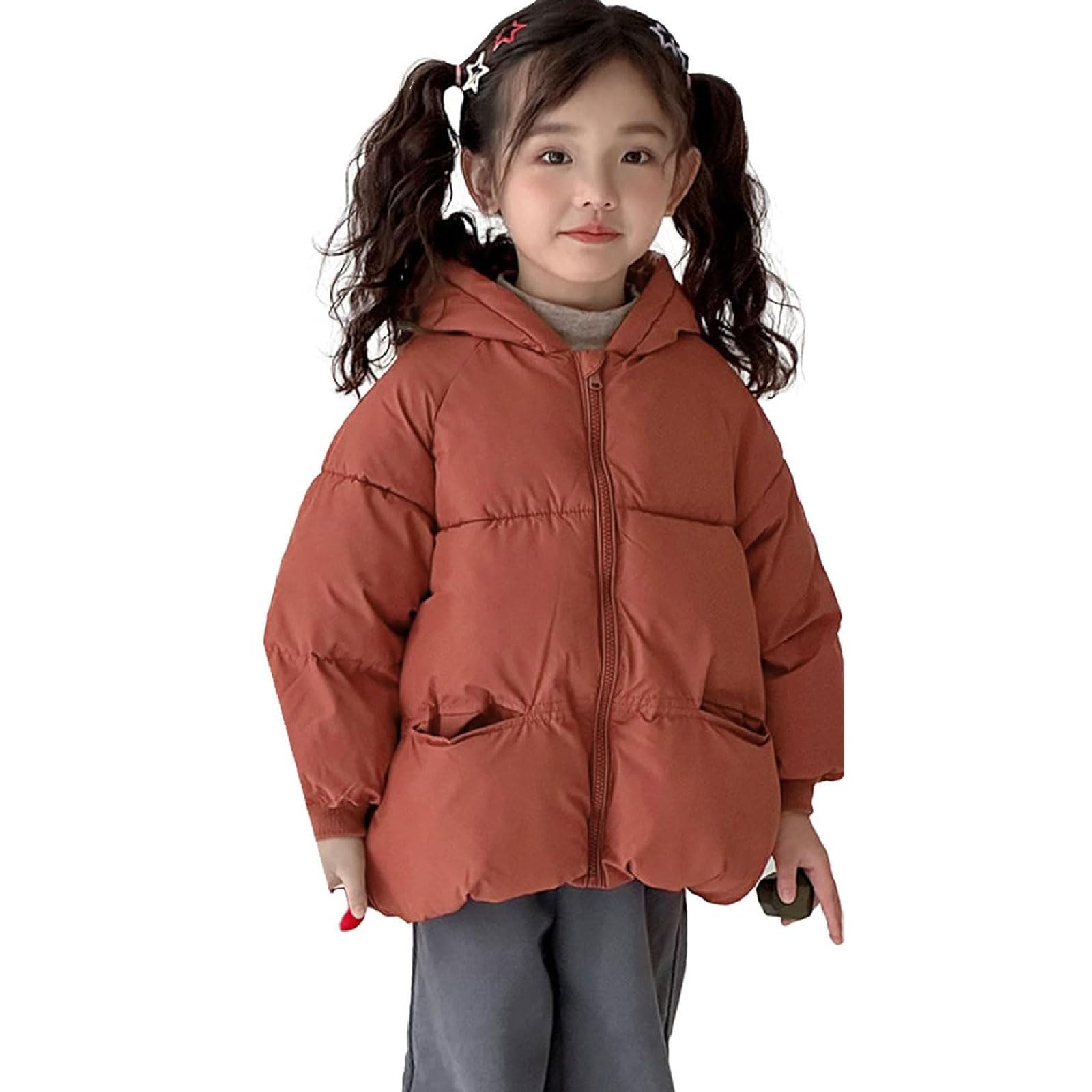 Cappotti invernali per bambina da bambino Cappotti invernali per bambino Piumini per neonato Cappotti con orecchie carine Cappotti con cappuccio Piumino imbottito per bambini per bambini 3-8 anni