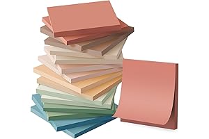 Handy 3x3 Self-Sticking Sticky Notes ( 16 Pack): Pastel Colors for Easy Organization