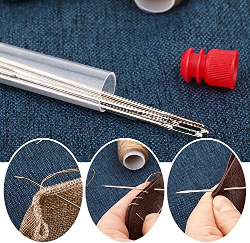 26 Pcs Hand Sewing Needles Set Stainless Steel Needles Embroidery Needles with Sewing Sharp Needles Sack Needles Curved Needles and a Storage Tube for Hand Sewing