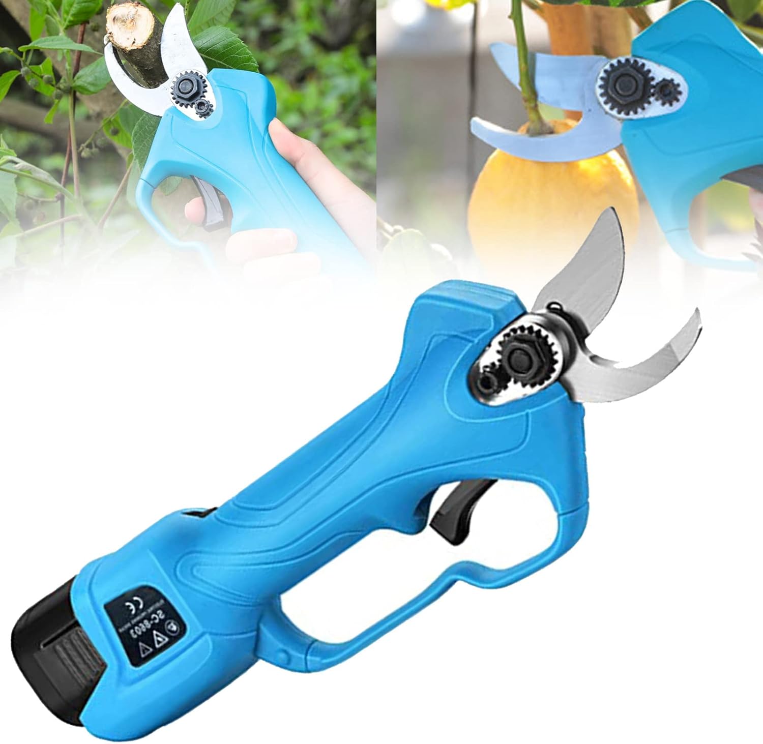 Electric Pruning Shears,Cordless Trimmer,28mm Cutting Diameter Electric Pruner with 2pcs Rechargeable 2Ah Lithium Batteries for Garden and High Branch Pruning