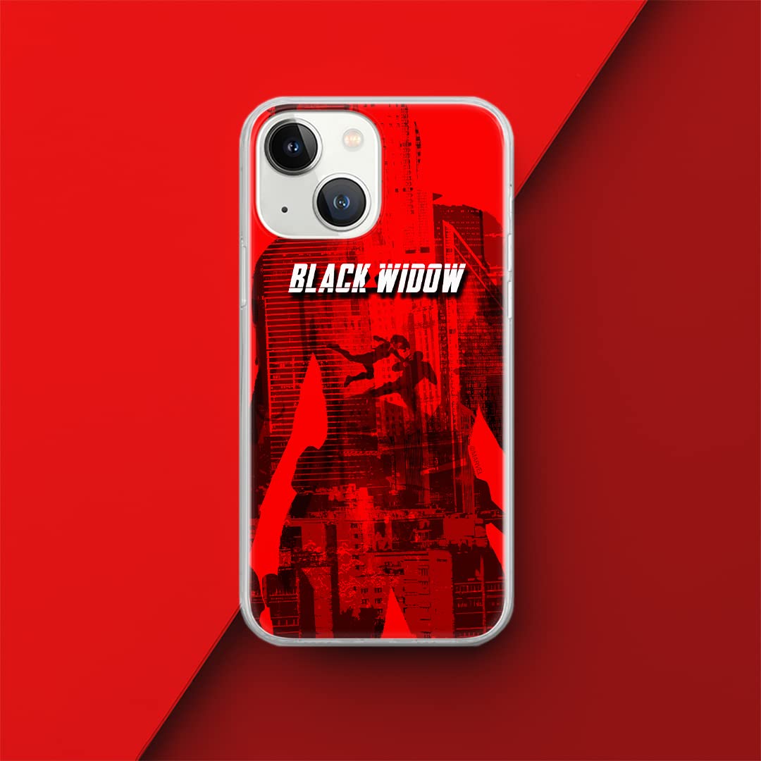 Ert Group custodia per cellulare per Iphone 13 originale e con licenza ufficiale Marvel, modello Black Widow 007 adattato in modo ottimale alla forma dello smartphone, custodia in TPU