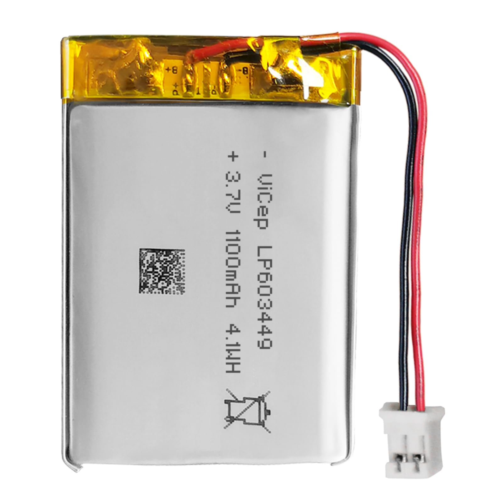 リチウムポリマーバッテリー Amazon | ViCep 3.7V リチウムポリマーバッテリー 1100mAh 603449 充電