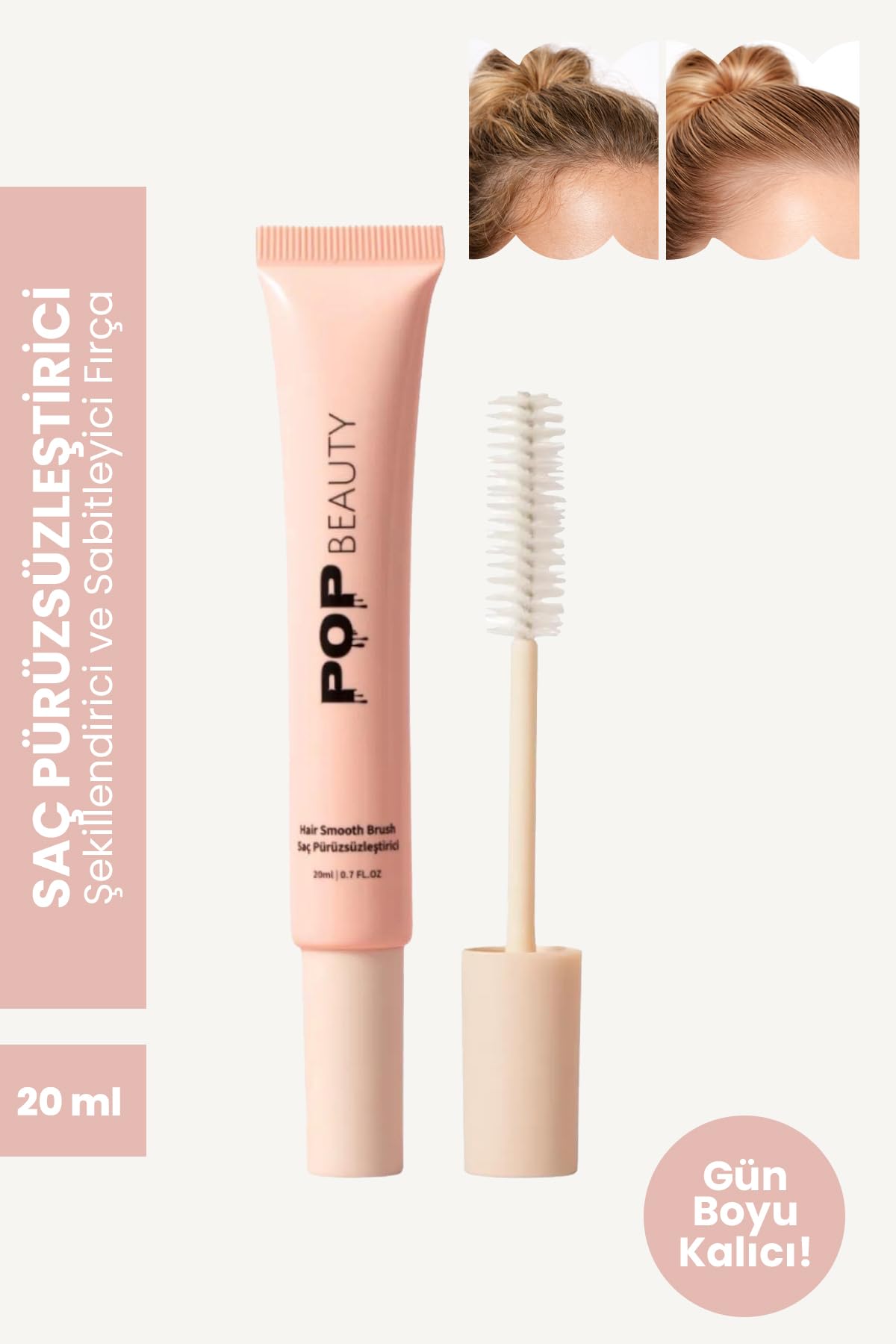 Pop Beauty Saç Şekillendirici ve Pürüzsüzleştirici Fırça, 20 ml