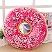 Allence Kissenbezug Cojín decorativo con donuts de algodón y polipropileno, cojín decorativo de espuma relleno, juguete, multicolor, chocolate