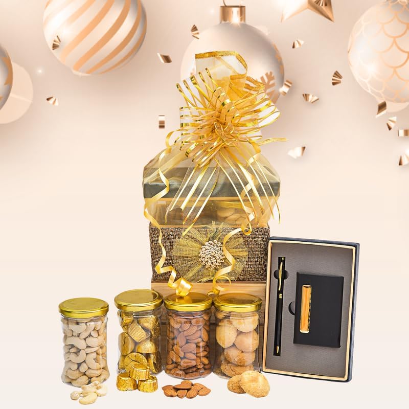 Image of NUTRI MIRACLE Dry Fruits Gift Box for Retirement Ceremony | Appreciation Gift for New Joining, Thank You & Congratulations