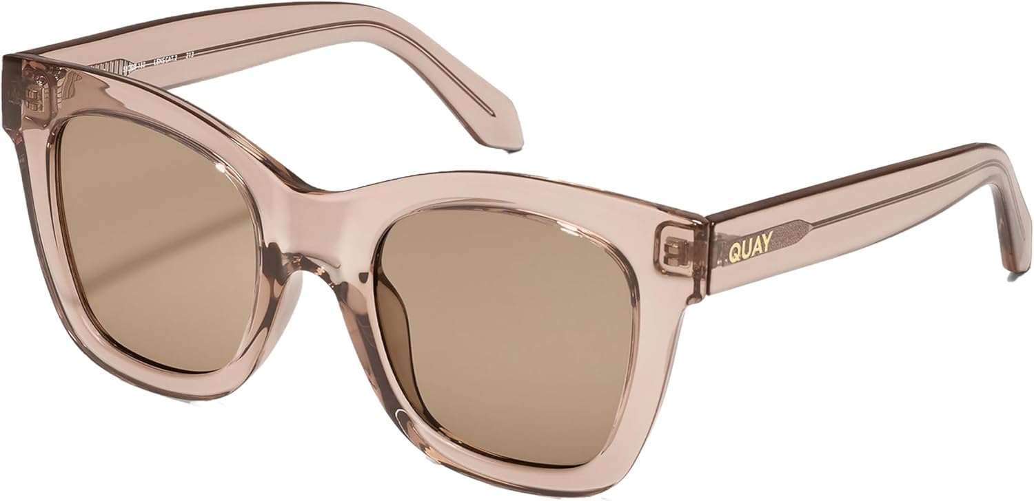 Quay - Womens Sunglasses, Polarized Square Lenses with UV Protection (Vibe Check)