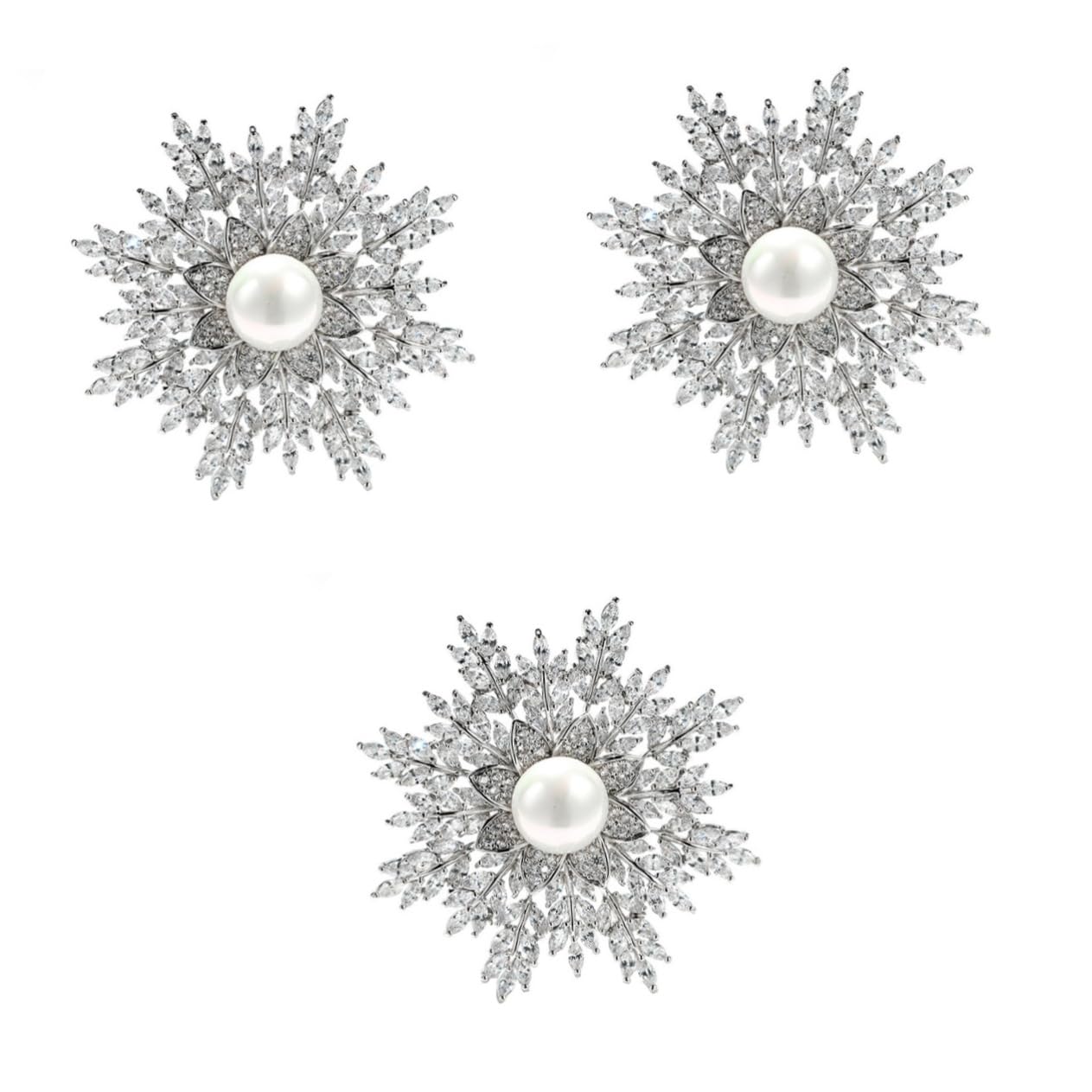 SOIMISS 3pezzi Spilla Elegante Forma Di Fiocco Di Zircone Per Donne Accessorio Per Cardigan e Giacche Decorazione Sottile e Chic Argento Perfetta Per Matrimonio e Occasioni Speciali