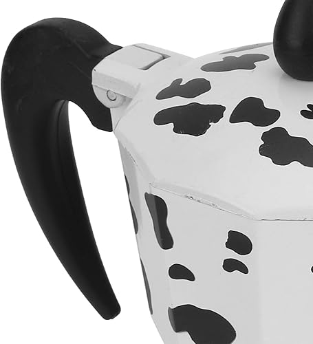 Miniatura 9 de Cafetera de aluminio - Cafetera - Olla de color vaca leche - para el hogar, oficina café (3 tazas leche vaca color 5.1 fl oz)