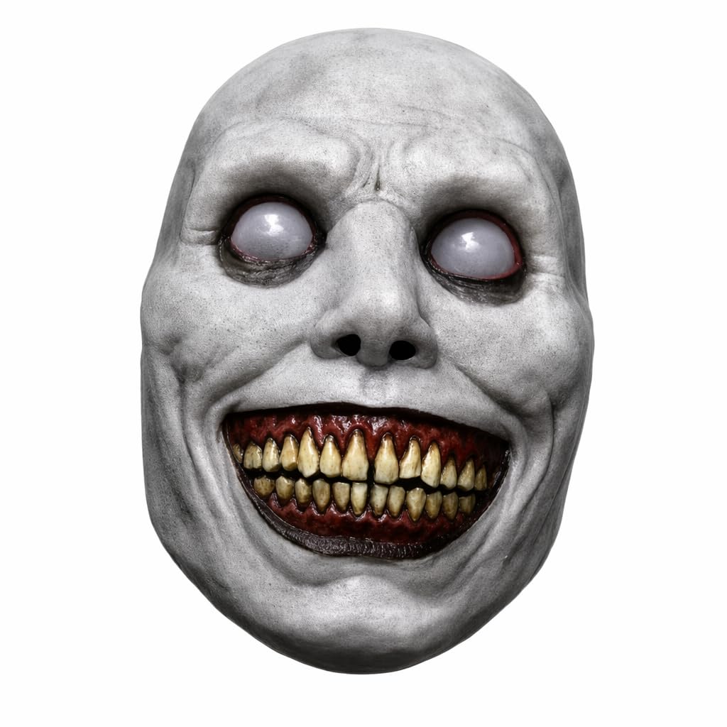 Eivxxky Scary Mask, Exorcist Smile Mask, Scary Halloween Horror Face