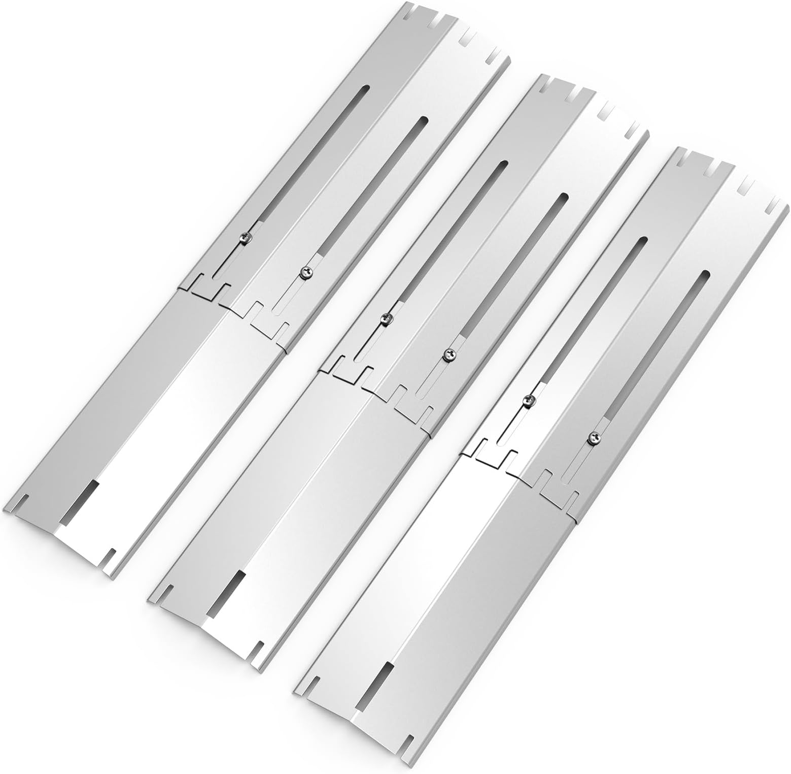 Garden Universal Flavorizer Bars,Universal Barbecue Heat Plate, Adjustable Heat Shield Replacement Parts, Durable Stainless Steel Burner Cover, Heat Tent for Most Gas Grills (3, Stainless steel)