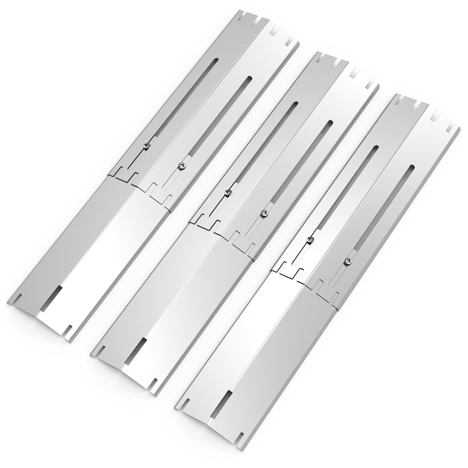 Universal Flavorizer Bars, Universal Flame Distributor, 3 PC Adjustable Heat Shield Replacement Parts, Durable Stainless Steel Burner Cover Replacement Parts, Heat Tent for Most Gas Grills.