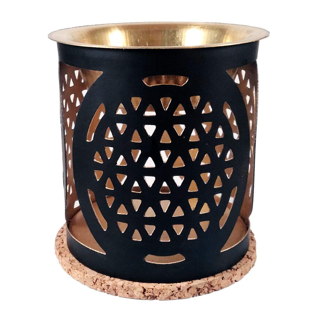 AromafumeOil Burner (Flower of Life, Metal, 10.9 x 9.1)