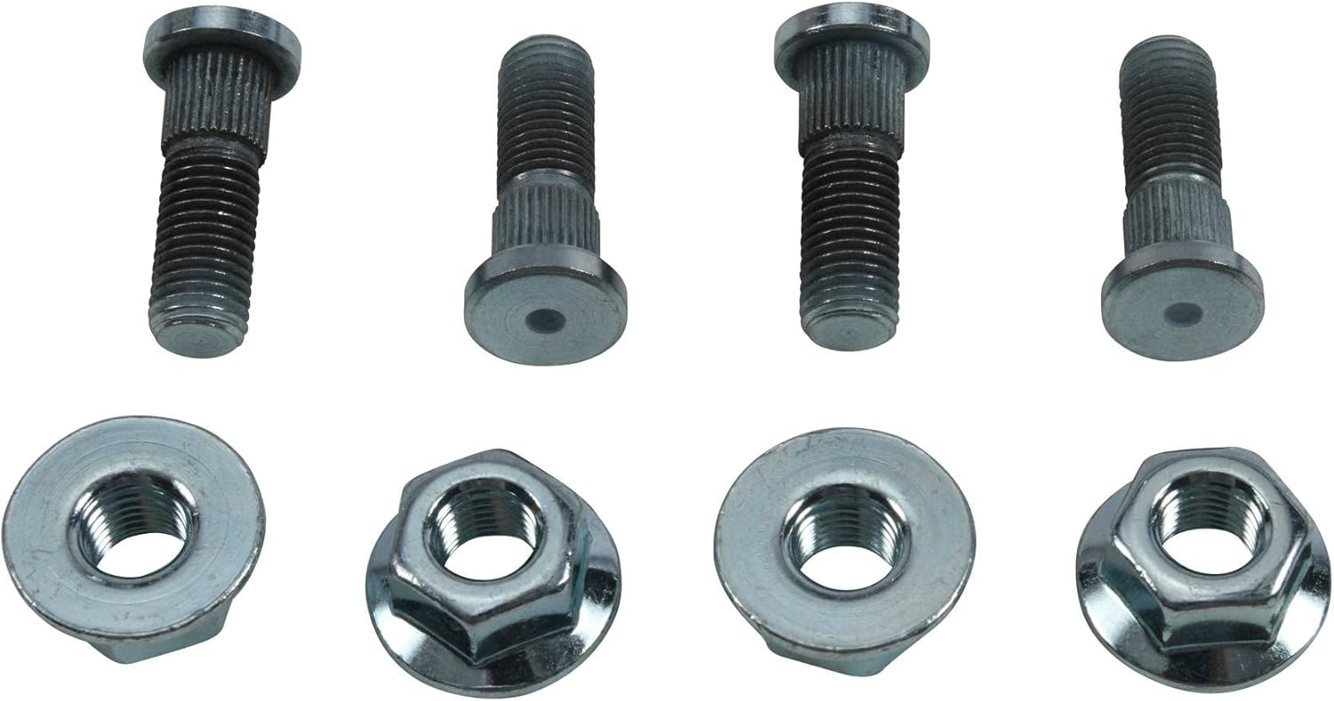 All Balls Racing 85-1027 Wheel Stud and Nut Kit Compatible with/Replacement for Kawasaki KVF 650 Brute Force 4x4 2005-2013, KVF 650 Brute Force 4x4i 2008, KVF 650 Prairie 4x4 2002-2003