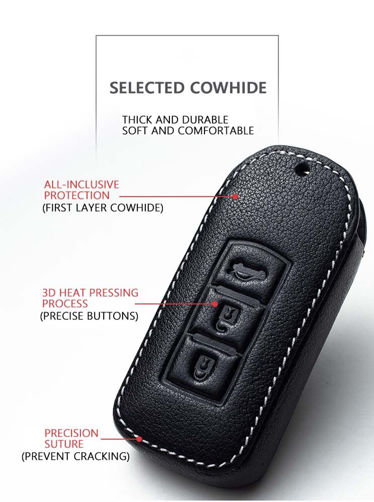 BIVVI Custodia in Pelle per Chiave Auto, per Mitsubishi