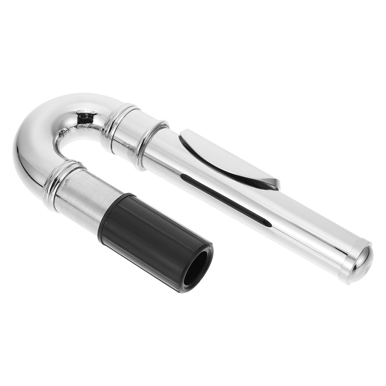MAGICLULU Silbernes Flötenkopf Ersatz mundstück aus Metall Gebogenes und Gerades Design Kompatibel mit Querflöte Langlebiges Blasinstrumentenzubehör für Musiker und Anfänger
