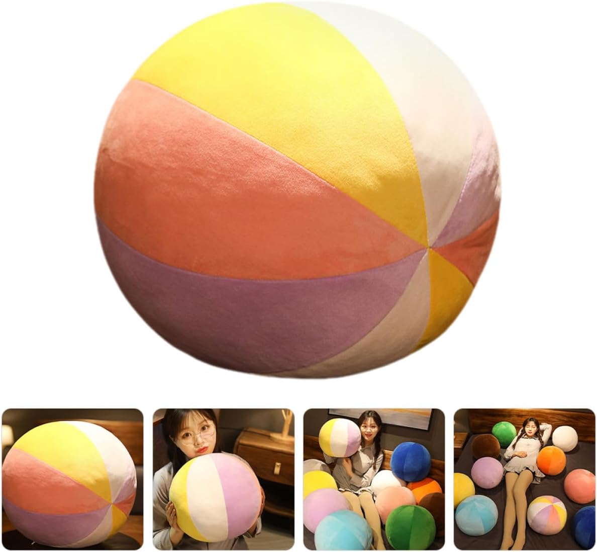 Plush Ball Throw Pillow 30cm Spherical Cushion Soft Decorative Round Pillow for Sofa Bed Home Décor Cozy Plush Sphere Cushion for Daily Use