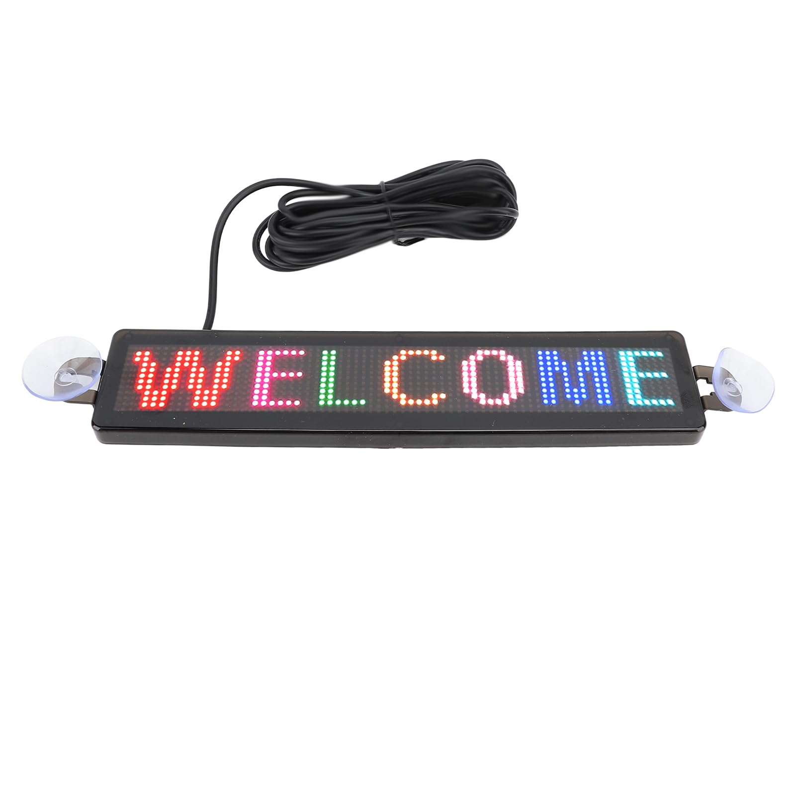LED Sign, 9in X 2in Bluetooth APP Control Programmable Scrolling LED Car Sign, USB 5V DIY Custom Text Pattern Animation LED Panel for Car, Store, Bar, Shop, Party Decor