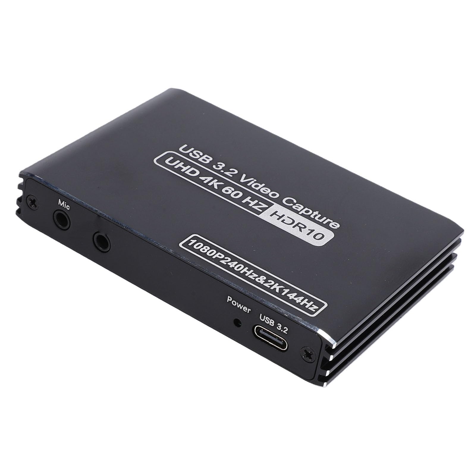 Sxhlseller Tarjeta de Captura HDMI 4K 60Hz con Salida en Bucle, Dispositivo de Captura de Vídeo de Aleación de Aluminio USB 3.2, Paso HDR VRR para Streaming de Juegos OBS VLC