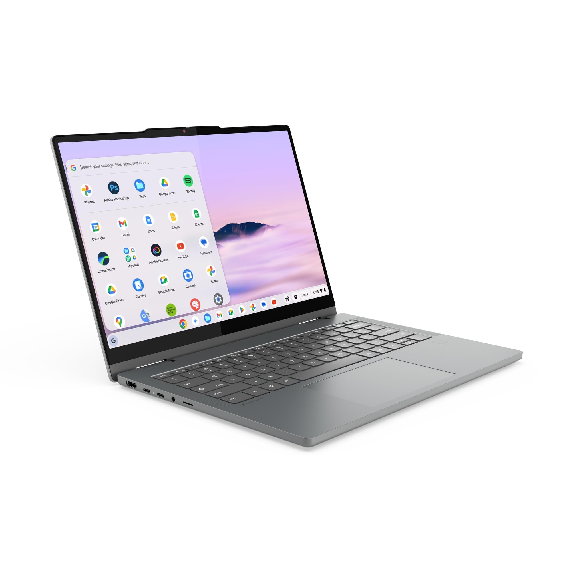 Lenovo Chromebook Plus 2-in-1 Gen10 - Portátil Táctil 14" WUXGA (Intel Core 3 N355, 8GB RAM, 256GB UFS, ChromeOS) QWERTY Gris +1 año de Google AI Pro con Gemini Pro y 5TB de Almacenamiento