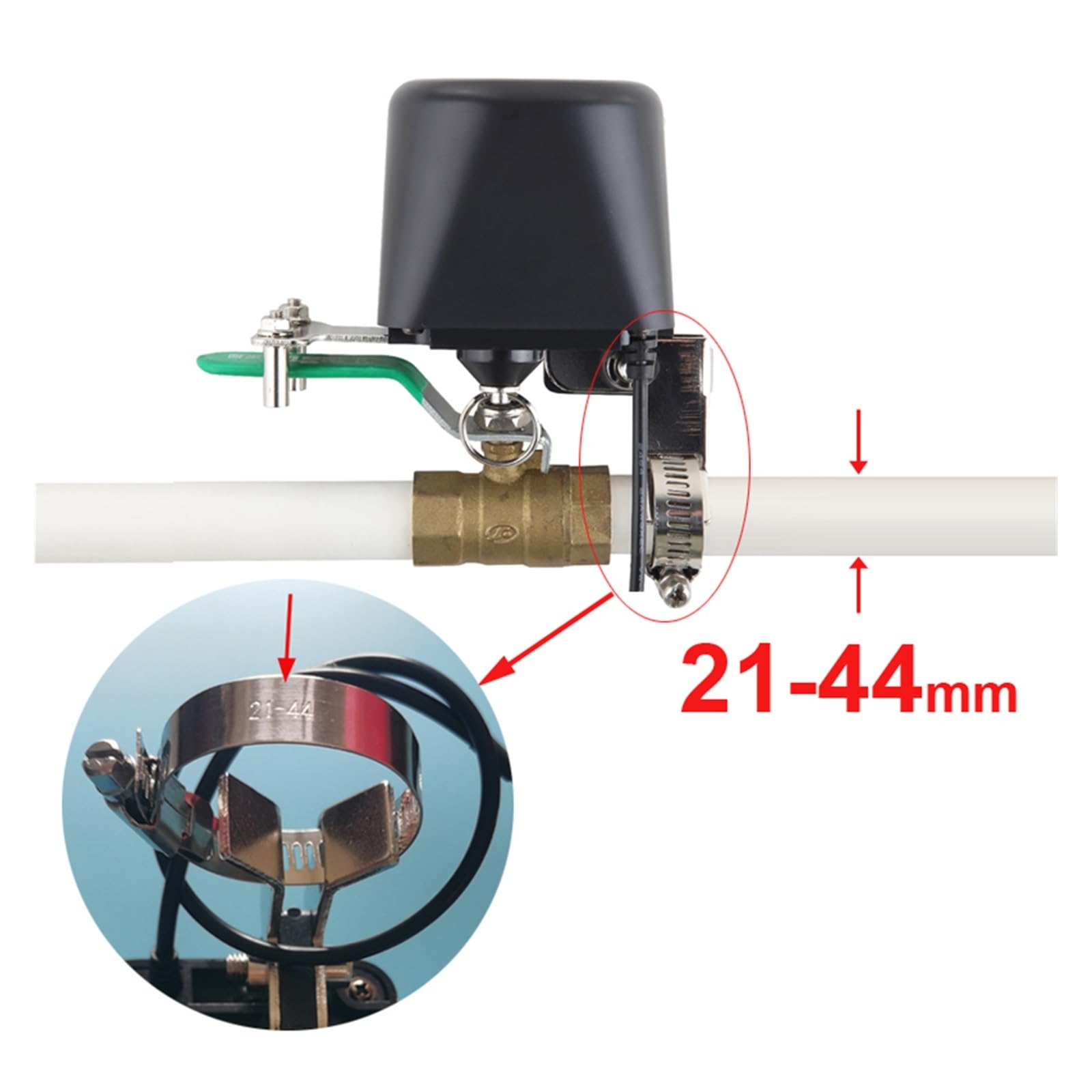 Zigbee 1/2 "3/4" 1 "Wifi Inteligente Control De Manipulador Gas Válvula Agua DN15/20/25 Controlador Automático Tuya(Wifi version)