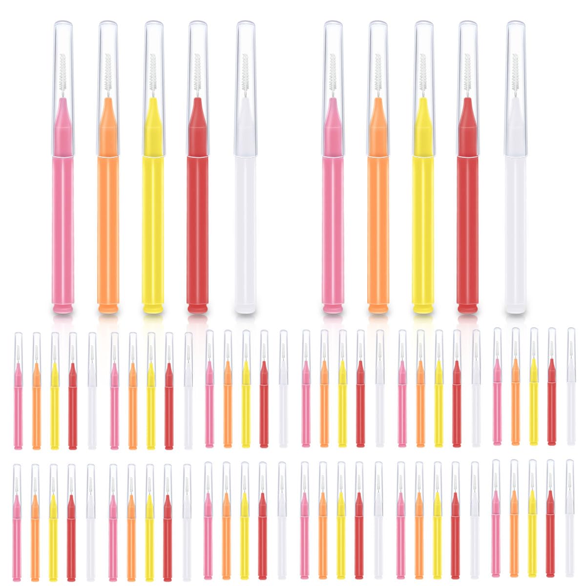 75 Pieces Braces Brush for Tooth Dental Tooth Flossing Braces Brush Toothpick for Interdental Cleaning Oral Tooth Cleaning Tool for Dental Hygiene