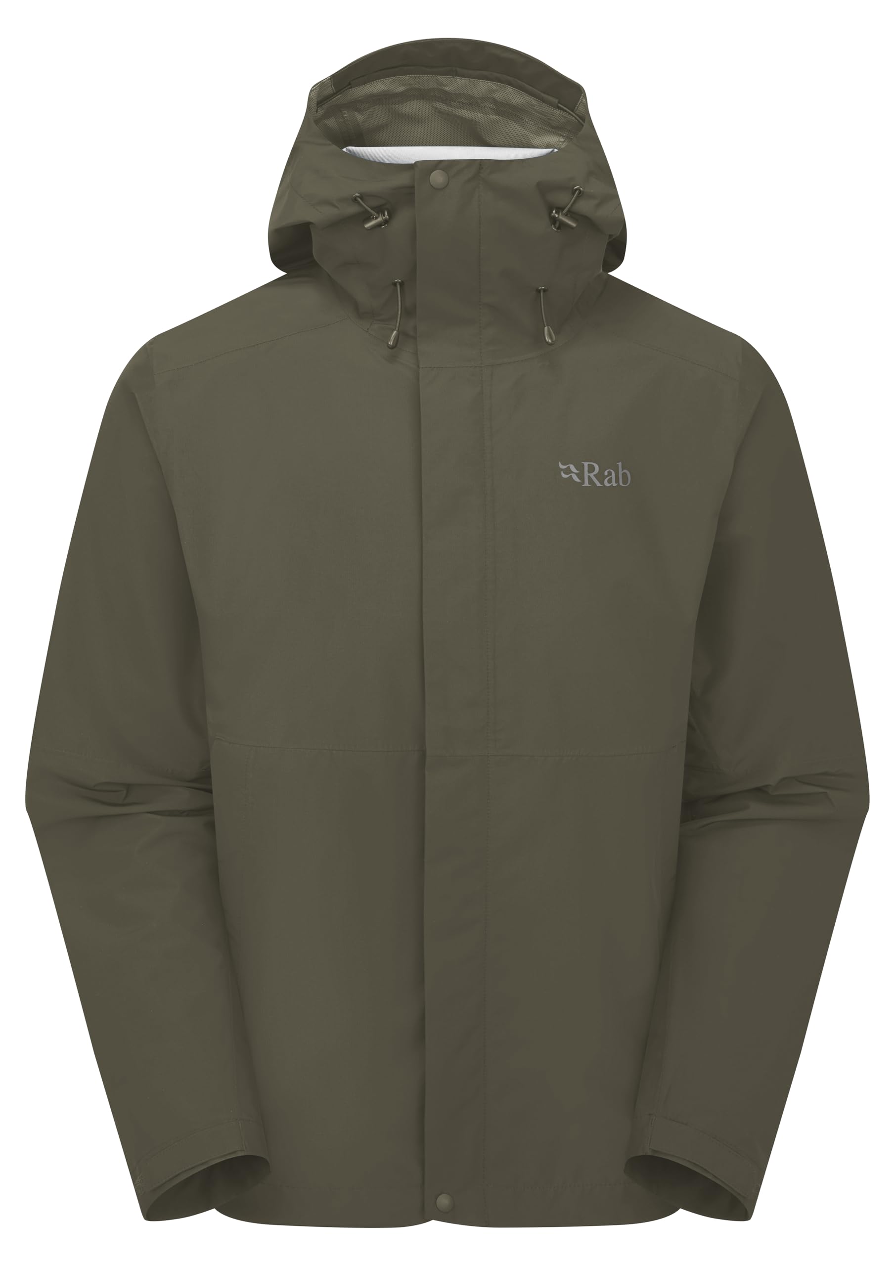 Rab Men's Army Downpour Jacket - Lightweight Waterproof Hooded Coat For Hiking & Trekking - Small