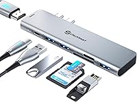 Vista 1 de Adaptador Hub USB C para MacBook - UtechSmart 7 en 2 Accesorios Multipuerto para MacBook Pro/Air con Puerto Thunderbolt 3, 100W PD 4K@30Hz, HDMI 4K