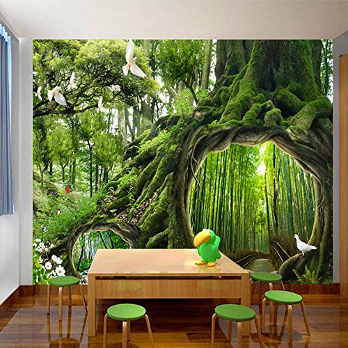 GOKSEL Tapeta 3D fototapeta rozmiar lasu: szer. 400 cm x wys. 280 cm mural salon kuchnia sypialnia ściana tapeta 3D pasta salon ściana do sypialni mural