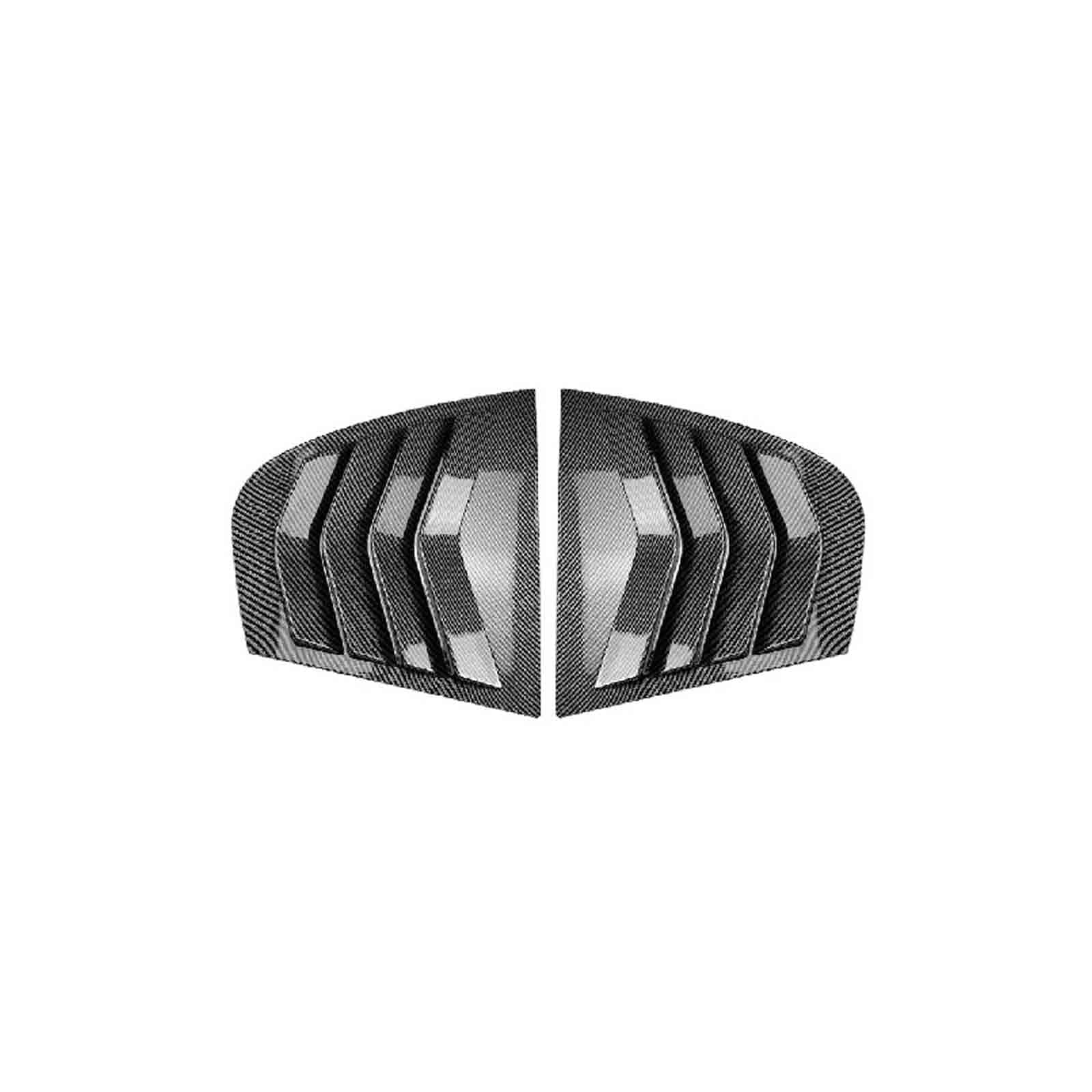 YPFYBHD Rear Window Louver Shutter, Compatible with BMW 3 Series E90 320i 330i M3 2005-2011, 2Pcs Triangle Blinds, Side Vent Panel Decoration Cover, Carbon Fiber Look