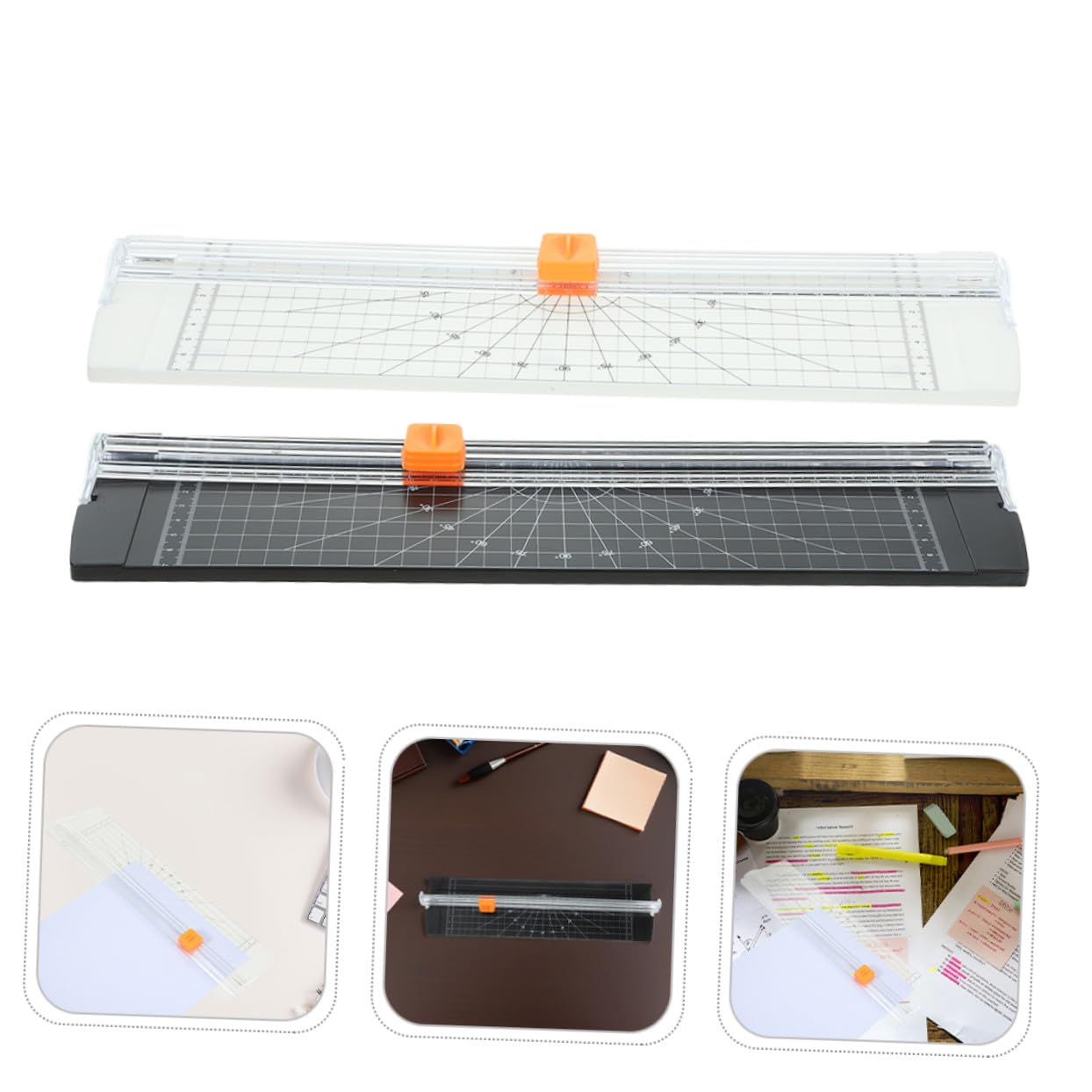 2 Pezzi Mini Taglierina Carta Portatile con Taglio per Scrapbooking Foto e Progetti Creativi Strumento Sicuro e Facile Usare per Studenti e Hobbisti