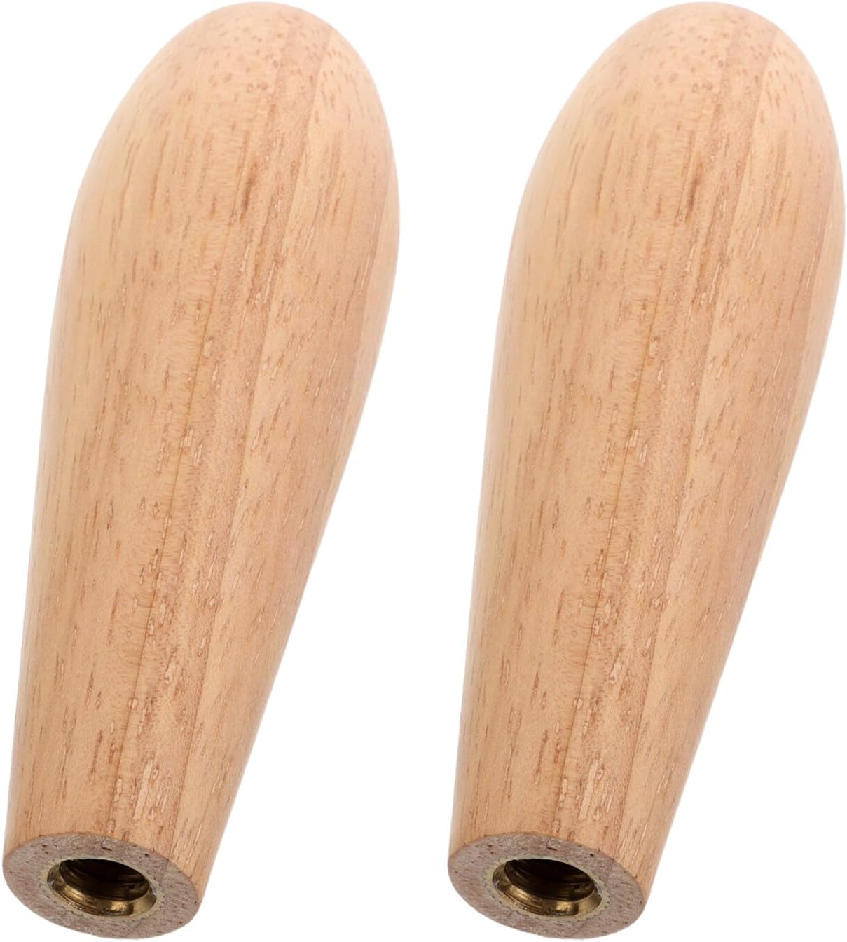 Wooden Beer Tap Handles 2pcs Set, Rubberwood Barrel Tap Knobs Replacement for Kegs and Bars, Classic Homebrew Faucet Handle Accessories for Parties and Draft Beer