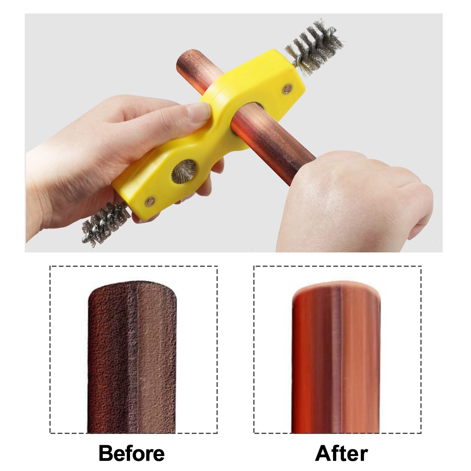Pipe Reamer Tool For Plumbers – 4-in-1 Stainless Steel Deburring, Fits 1/4" To 5/8" Copper & PVC Pipes, Compact Green Design