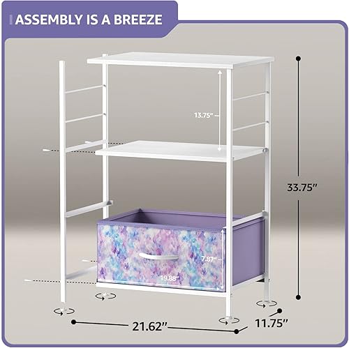 Miniatura 6 de Sorbus Cómoda para niños con 10 cajones y 2 cajones, juego de muebles a juego, cofres organizadores de unidad de almacenamiento para ropa,