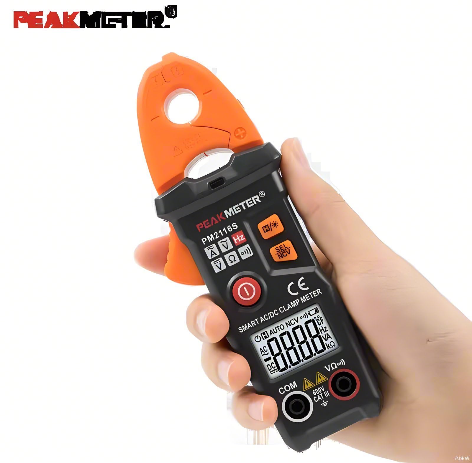 Medidor de abrazadera digital PM2116S Digital Automático AC DC Frecuencia Mini Pocket NCV Pliegues de corriente inteligente portátil amperímetro metro de alta precisión Voltímetro