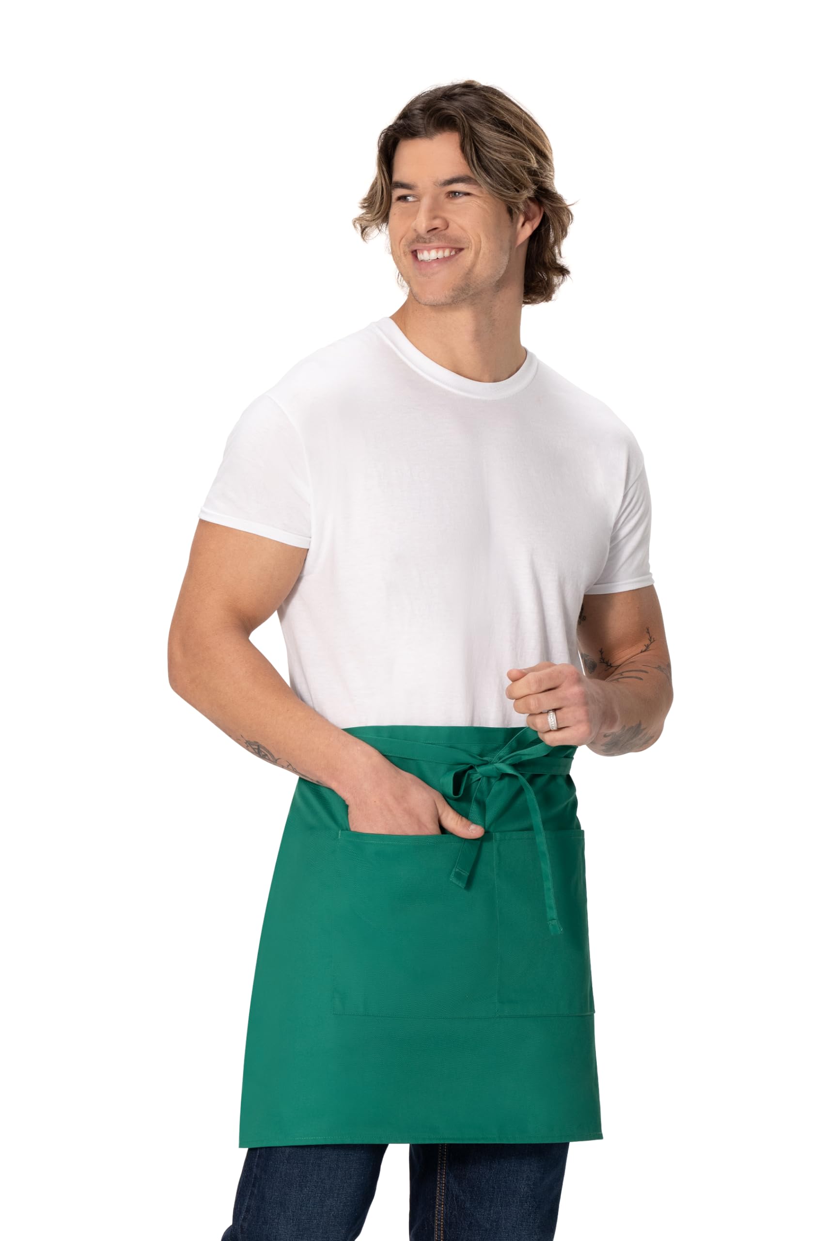 Chef WorksUnisex Server Apron, Kelly Green, One Size