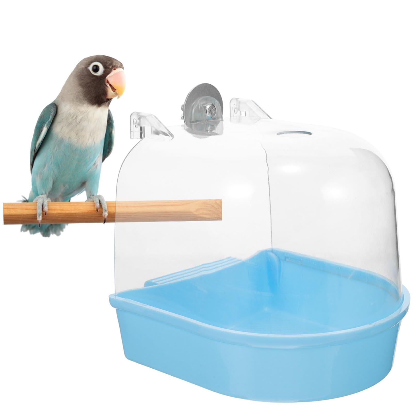 GRIRIW Parrot Bath Box Reusable Bird Bathtub for Caged Birds Easy to Clean Bird Bath Accessory for Parakeets and Pets Durable Design