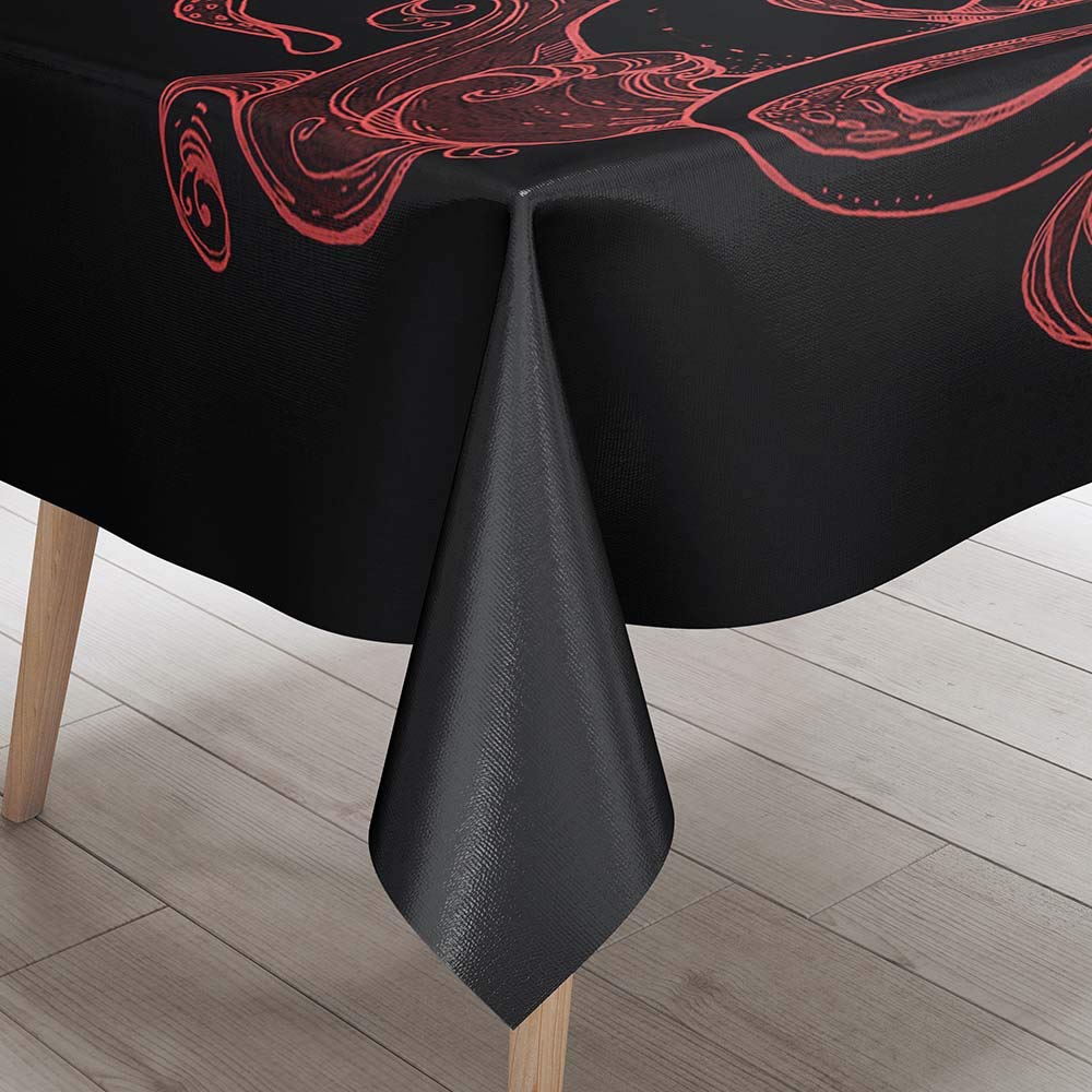 Tovaglia Rettangolare DOTBUY 3D Antimacchia E Impermeabile | 140x160cm Nero | Per Interni Ed Esterni, Feste E Matrimoni