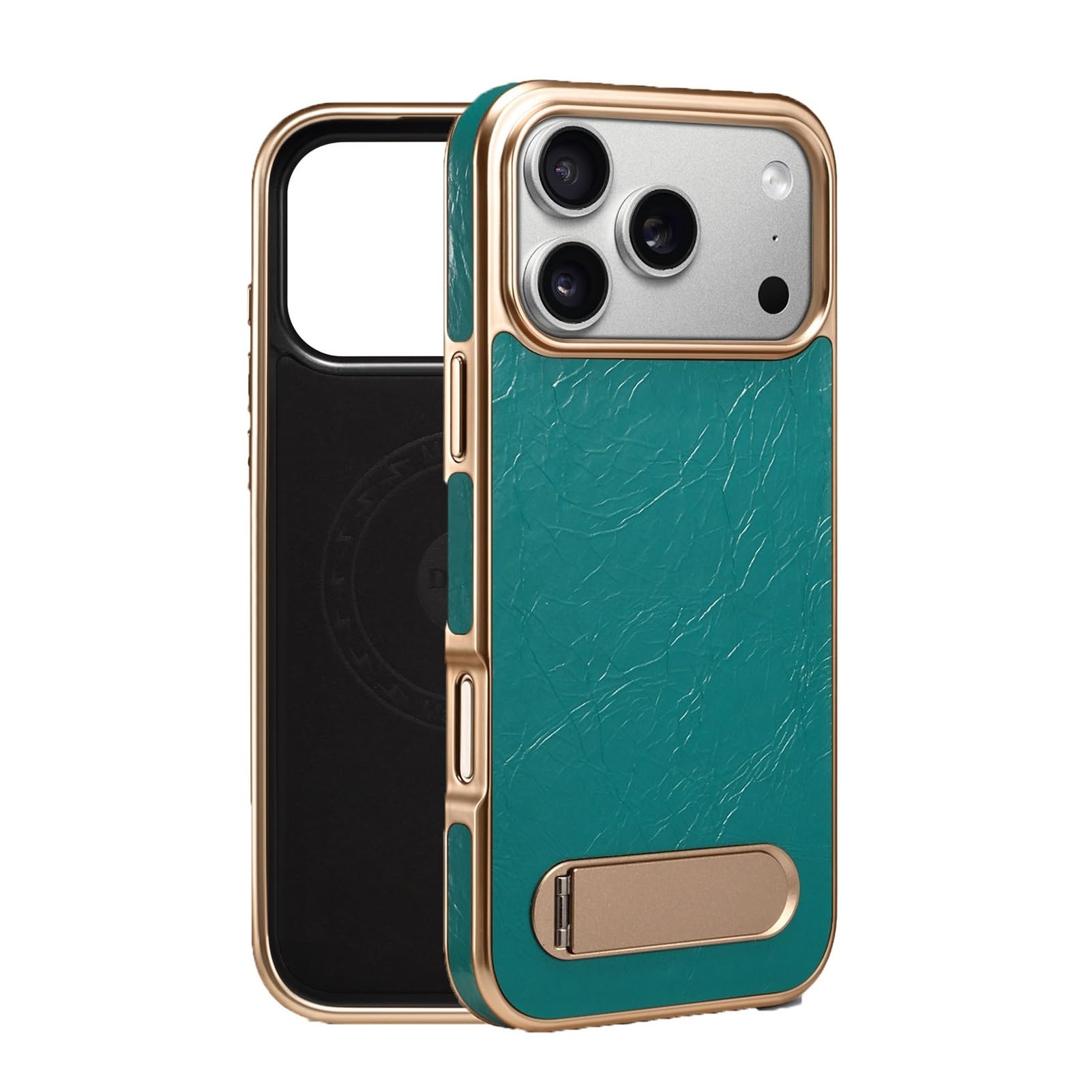 Coque cuir véritable iPhone 17 Pro étui antichoc bleu idéal pour le bureau - 8