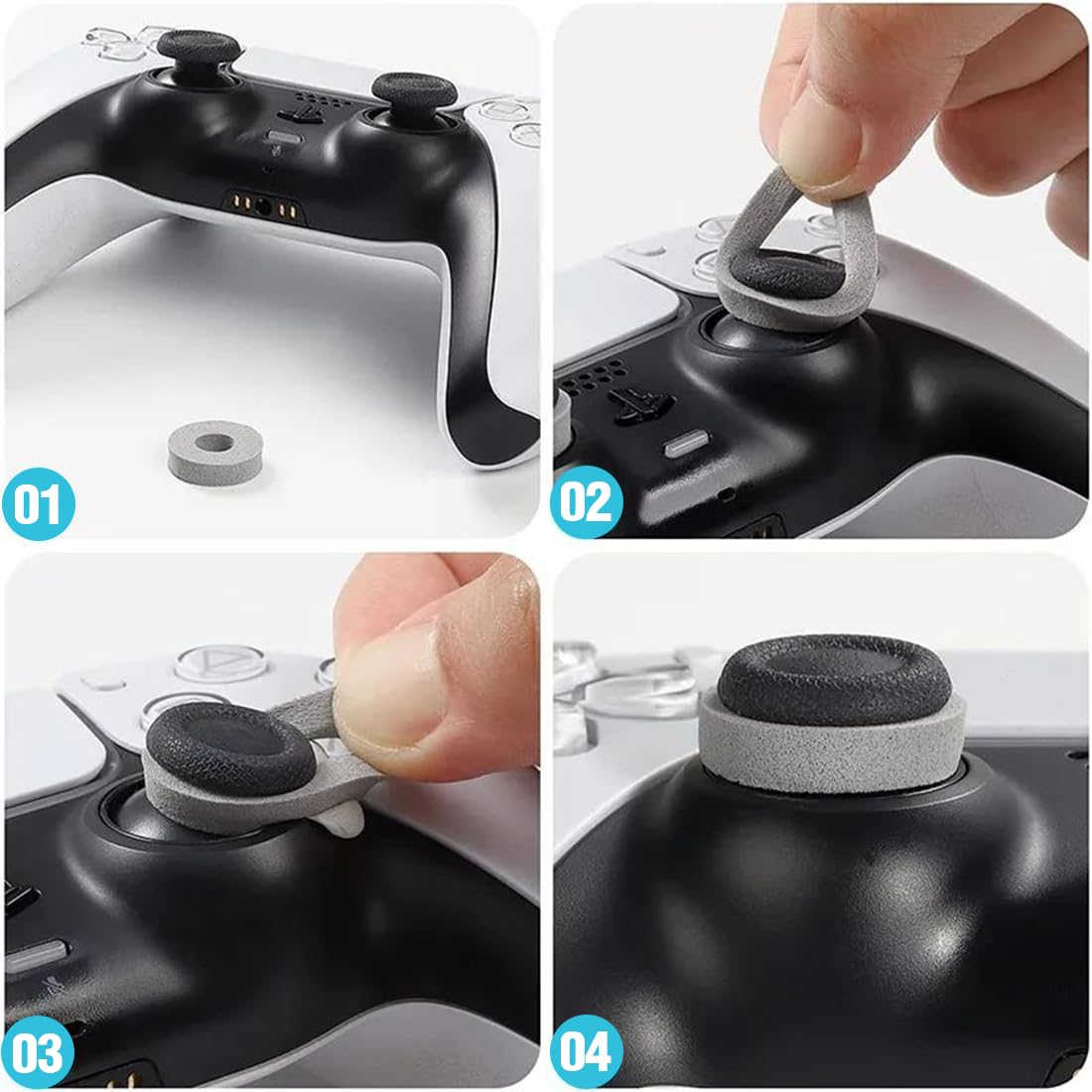 18 Piezas Precision Thumb Stick Ring Aim Assist Anillos amortiguadores Accesorios de Stick analógico para Playstation 5 Xbox One X S Switch PS5 PS4 Controller Sticks Control