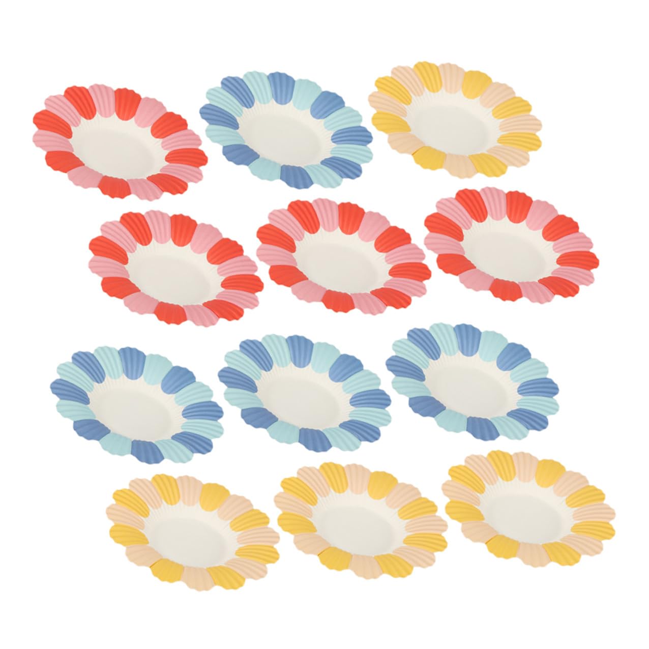 Assiettes en carton de fleur VICASKY x150 pour table de dessert