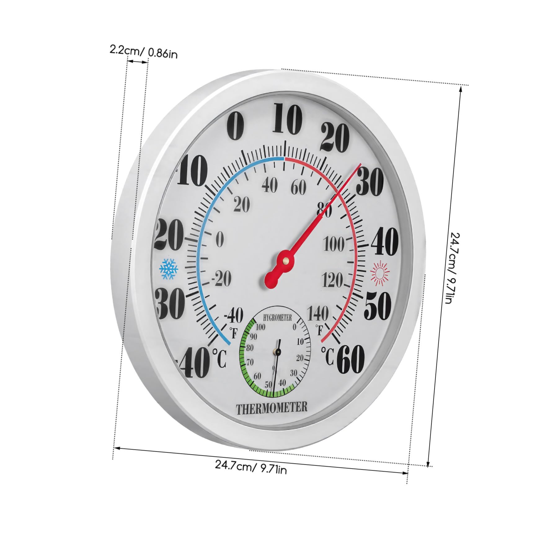 Termómetro Digital de Pared para Casa y Sauna Medidor Preciso de Temperatura y Humedad Interior Compacto y Fácil de Montar Control Climático para Dormitorio y Salón